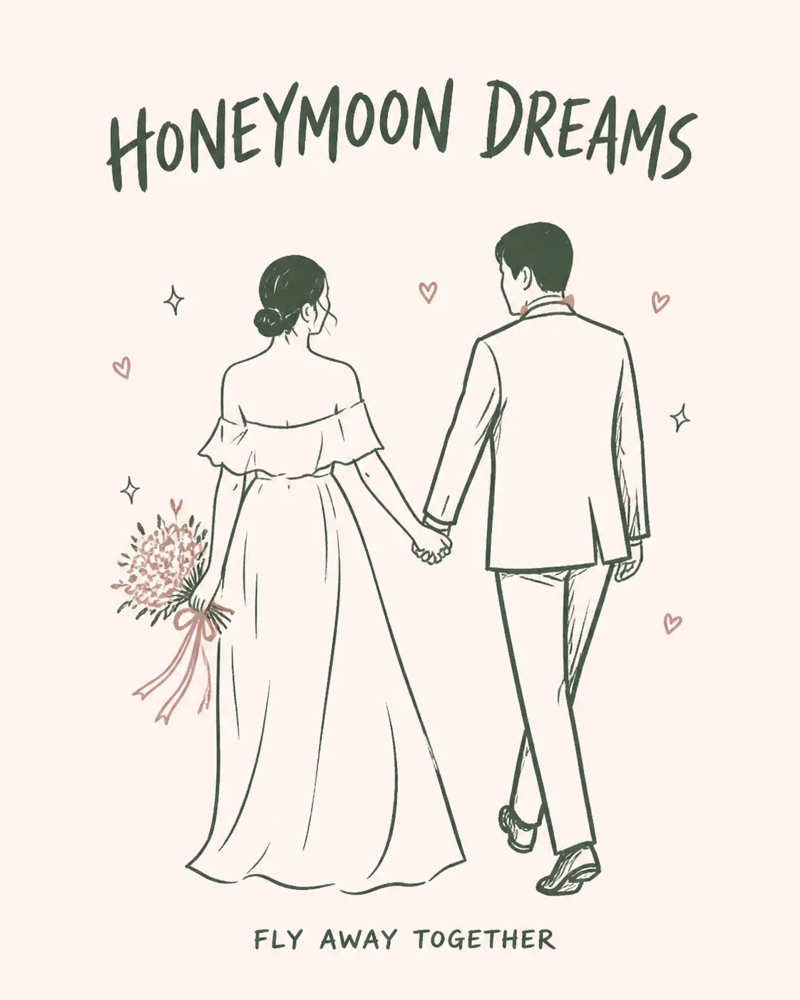 HONEYMOON DREAMS wedding illustration