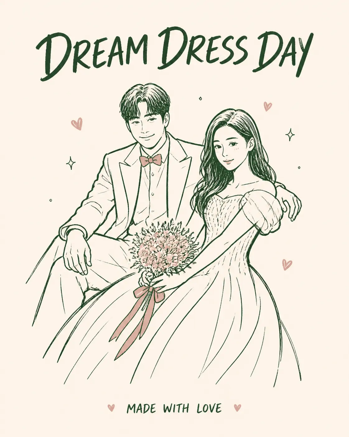 DREAM DRESS DAY wedding illustration