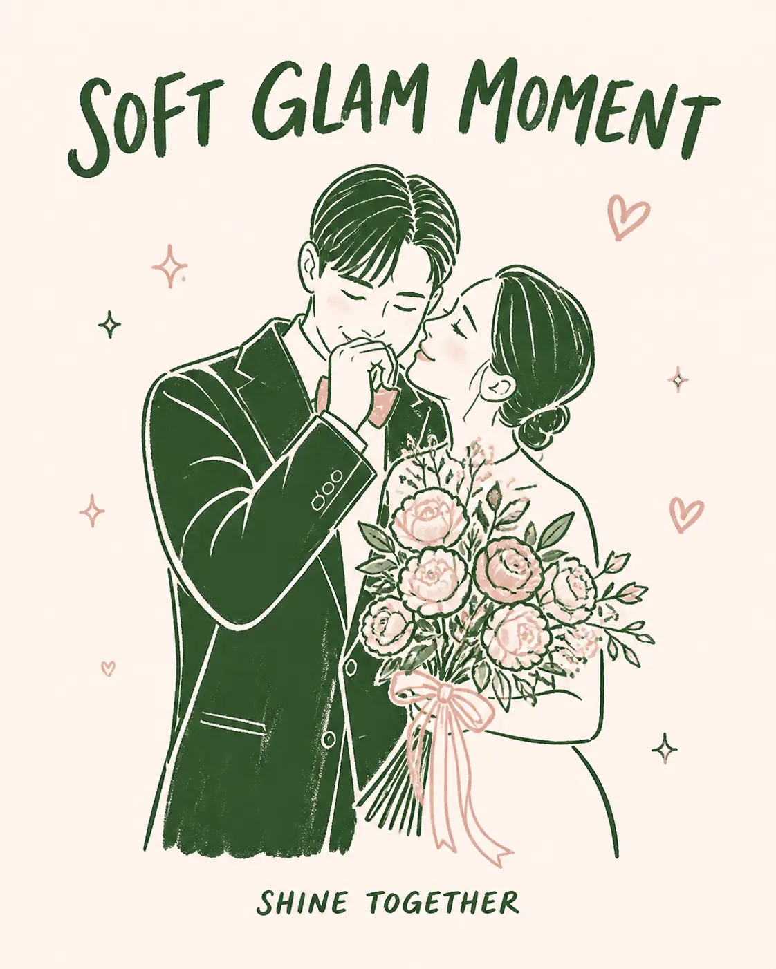 SOFT GLAM MOMENT wedding illustration