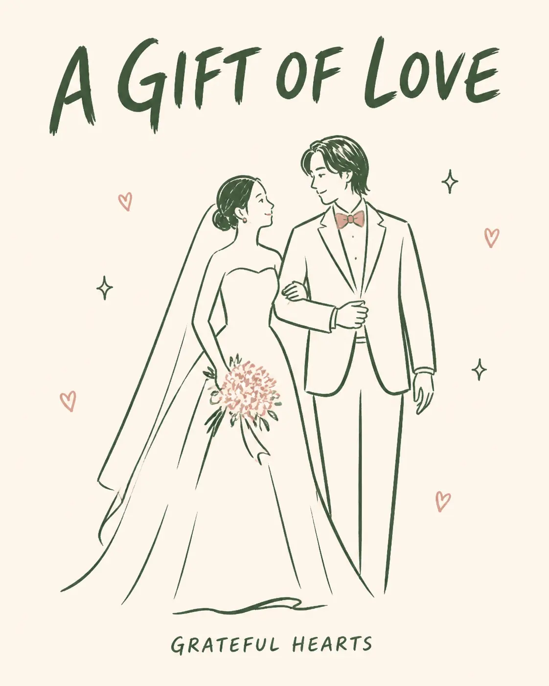 A GIFT OF LOVE wedding illustration